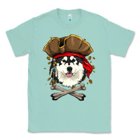 Seafoam alaskan malamute pirate dog halloween Classic Tee - linhVisuals