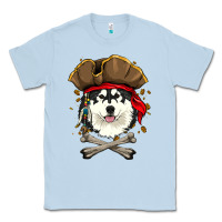 Dusty Blue alaskan malamute pirate dog halloween Classic Tee - linhVisuals