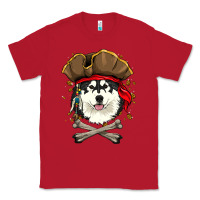 Red alaskan malamute pirate dog halloween Classic Tee - linhVisuals