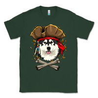 Sports Green alaskan malamute pirate dog halloween Classic Tee - linhVisuals