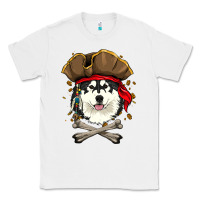 White alaskan malamute pirate dog halloween Classic Tee - linhVisuals