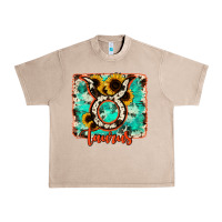 French Oak taurus turquoise cowhide Urban Heavy Tee - RanaPortraitStore