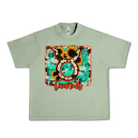 Oil Green taurus turquoise cowhide Urban Heavy Tee - RanaPortraitStore