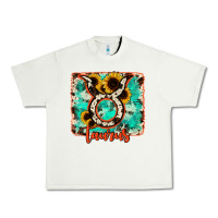 Pistachio taurus turquoise cowhide Urban Heavy Tee - RanaPortraitStore