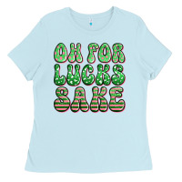 Baby Blue oh for lucks sake st patricks Ladies Tee - Artiststas