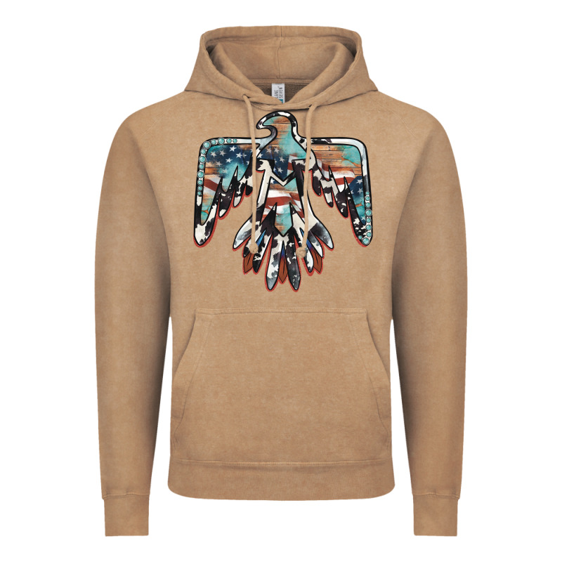 American Flag Thunderbird Vintage Hoodie by BarkalooDesign | Teevron