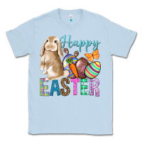 Dusty Blue Easter Day With Truck Classic Tee - BundleAndBundleShop