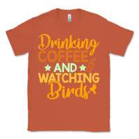 Copper drinking coffee watching birds funny Classic Tee - linhVisuals