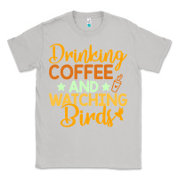 Moon Dust drinking coffee watching birds funny Classic Tee - linhVisuals