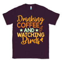 Plum drinking coffee watching birds funny Classic Tee - linhVisuals