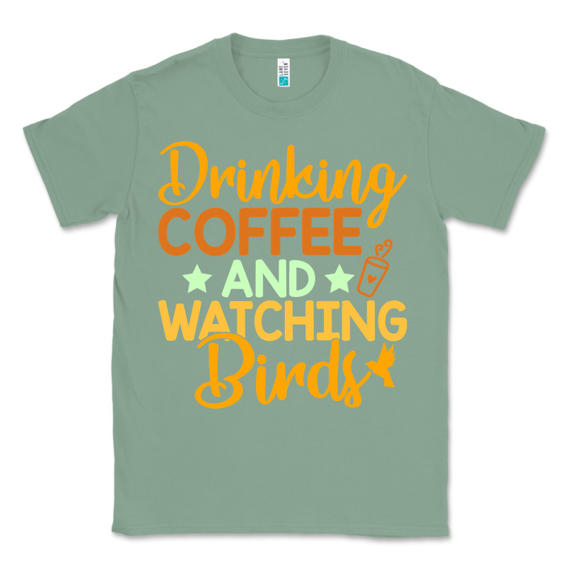 Drinking Coffee Watching Birds Funny Classic Tee by linhVisuals | Teevron