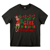 Asphalt Just A Girl Who Loves Christmas Heavy Core Tee - FaDigitalArtStudio