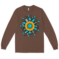 Chestnut gemstone sunflower Long Sleeve Tee - Artiststas