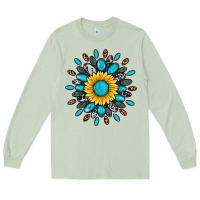 Matcha gemstone sunflower Long Sleeve Tee - Artiststas