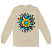 Mushroom gemstone sunflower Long Sleeve Tee - Artiststas