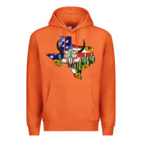 Carrot bull skull texas map american playng Premium Hoodie - BarkalooDesign