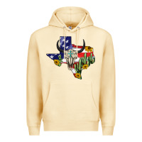 Pina Colada bull skull texas map american playng Premium Hoodie - BarkalooDesign