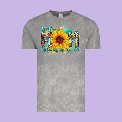 Being A Mom Makes My Life Complete Vintage Tee Designed By Racoondesign