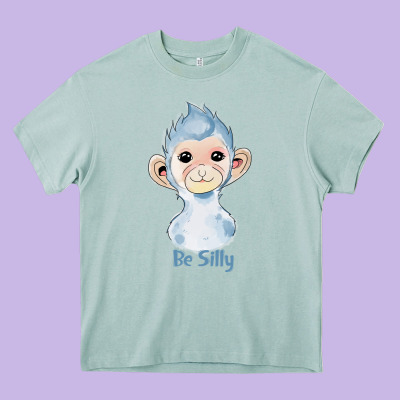 Monkey Cute Animals Heavy Core Tee Designed By Ranaportraitstore