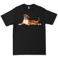Black Boxer Dog Illustrations Premium Tee - LillyAllenDesigns