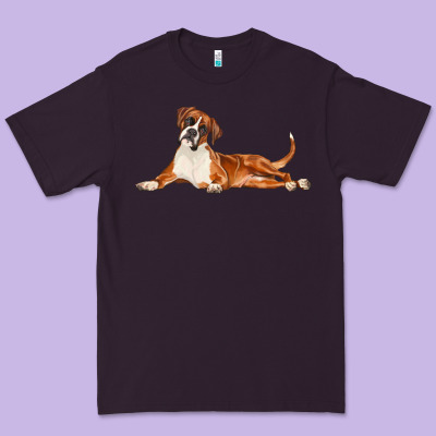 Boxer Dog Illustrations Premium Tee Designed By Lillyallendesigns