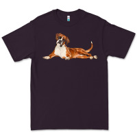 Plum Boxer Dog Illustrations Premium Tee - LillyAllenDesigns