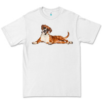 White Boxer Dog Illustrations Premium Tee - LillyAllenDesigns