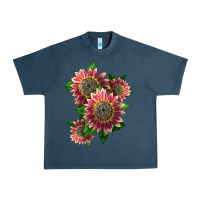 Midnight Navy 4 crimson blaze sunflower Urban Heavy Tee - LillyAllenDesigns