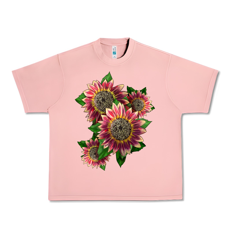 4 Crimson Blaze Sunflower Urban Heavy Tee by LillyAllenDesigns | Teevron