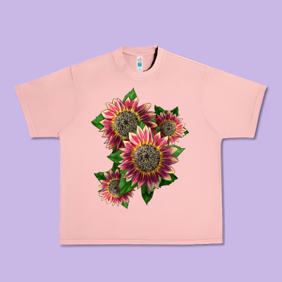 4 Crimson Blaze Sunflower Urban Heavy Tee Designed By Lillyallendesigns