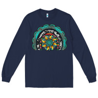 Navy gemstone sunflower  rainbow Long Sleeve Tee - Artiststas