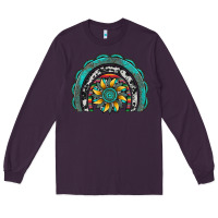 Plum gemstone sunflower  rainbow Long Sleeve Tee - Artiststas