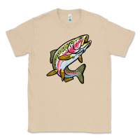 Mushroom rainbow trout fishing trout fisherman angling fan Classic Tee - linhVisuals