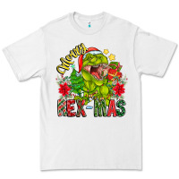 White Merry Rexmas Premium Tee - CowhideDigitalArt