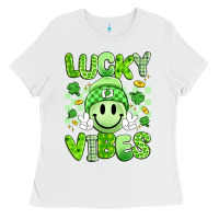 White lucky vibes Ladies Tee - Artiststas