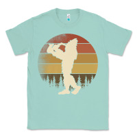 Seafoam bigfoot playing saxophone retro vintage funny sasquatch sax premium t Classic Tee - linhVisuals