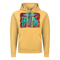 Vintage Mustard physician medical symbol assistant nurse background Vintage Hoodie - BarkalooDesign