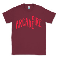 Burgundy Arcade Fire Classic Tee - linhVisuals