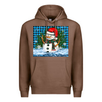 Chestnut snowy christmas snowman Premium Hoodie - BarkalooDesign