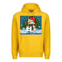 Lemon snowy christmas snowman Premium Hoodie - BarkalooDesign