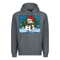 Rock snowy christmas snowman Premium Hoodie - BarkalooDesign