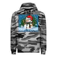 Slate Camo snowy christmas snowman Premium Hoodie - BarkalooDesign