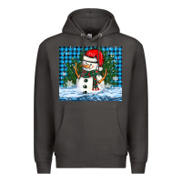 Smoke snowy christmas snowman Premium Hoodie - BarkalooDesign