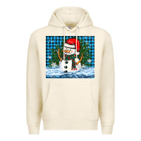 Tofu snowy christmas snowman Premium Hoodie - BarkalooDesign