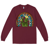 Burgundy cactus gemstone rainbow Long Sleeve Tee - Artiststas