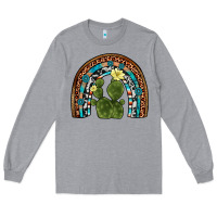 Heather Grey cactus gemstone rainbow Long Sleeve Tee - Artiststas