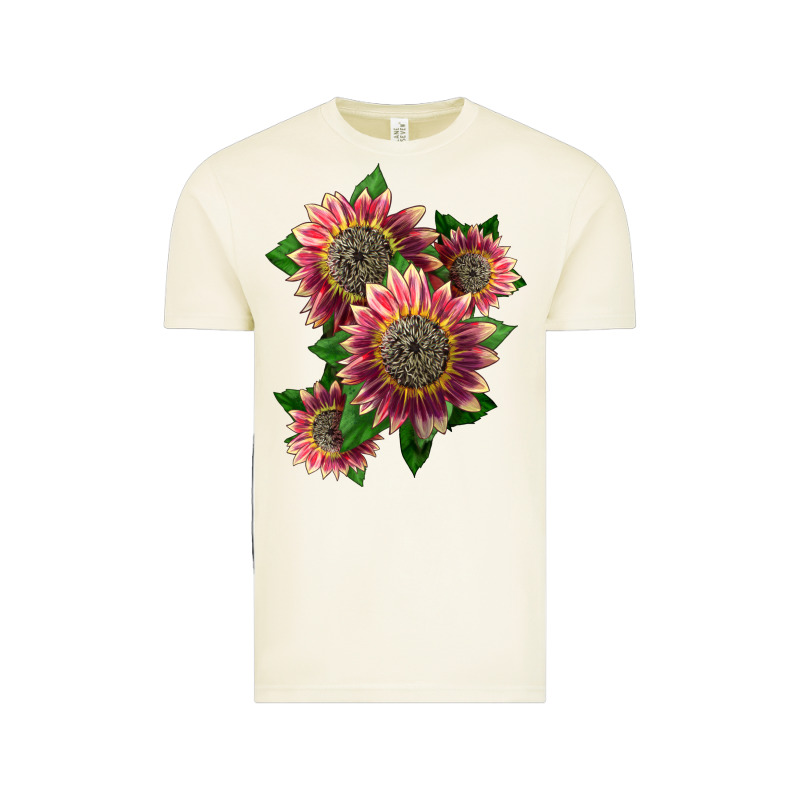 4 Crimson Blaze Sunflower Vintage Tee by LillyAllenDesigns | Teevron