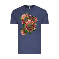 Vintage Denim 4 crimson blaze sunflower Vintage Tee - LillyAllenDesigns