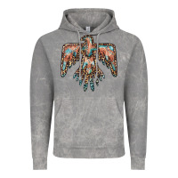 Cloud Rock thunderbird leopard leather Vintage Hoodie - BarkalooDesign
