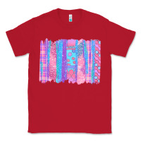 Red Pink Easter Brushstrokes Classic Tee - BundleAndBundleShop